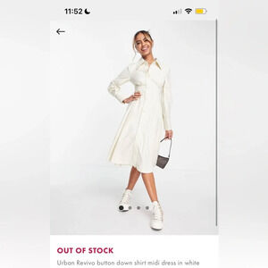 ASOS Urban Revival Button down Shirt Midi Dress